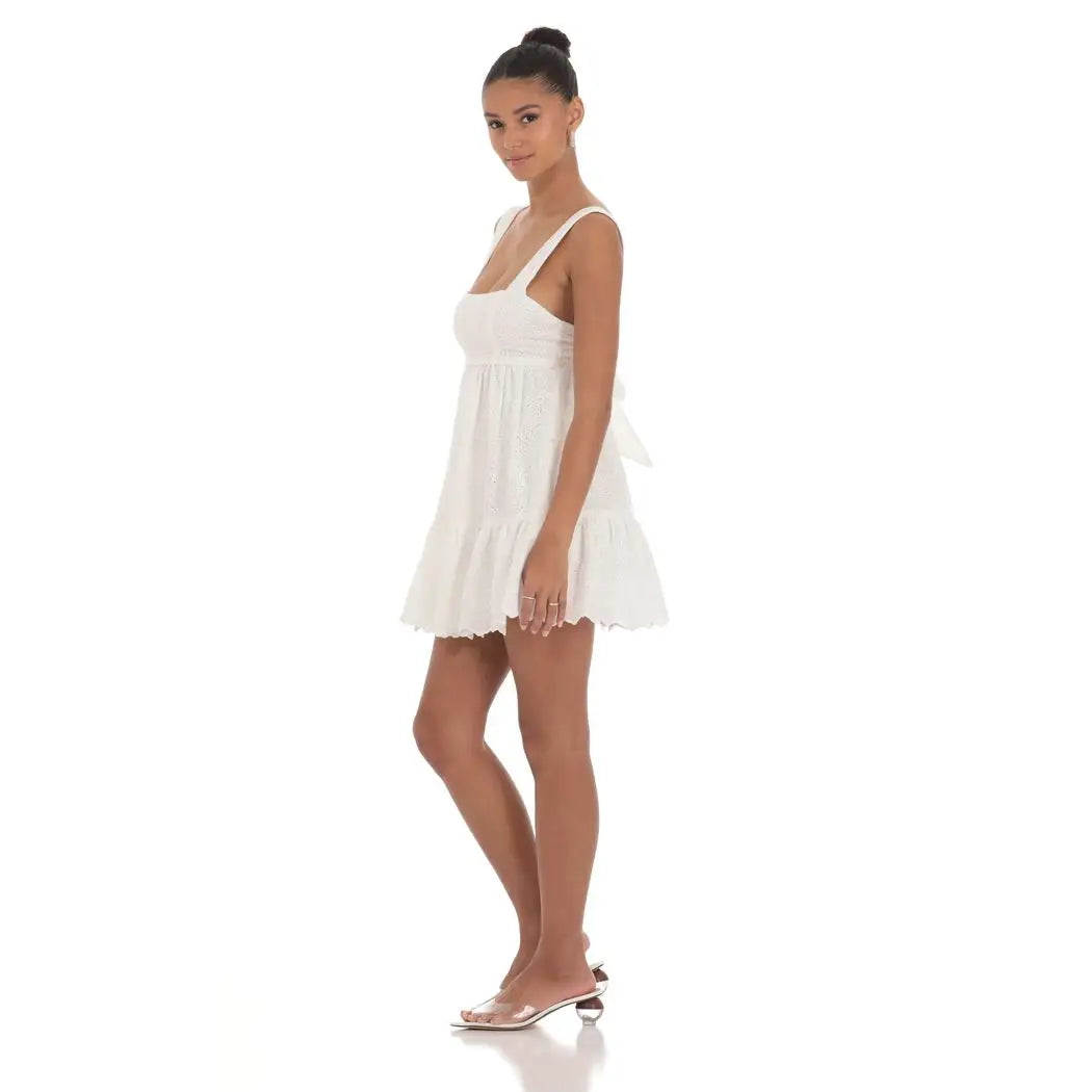 Lucy In The Sky - Floral Eyelet Dress