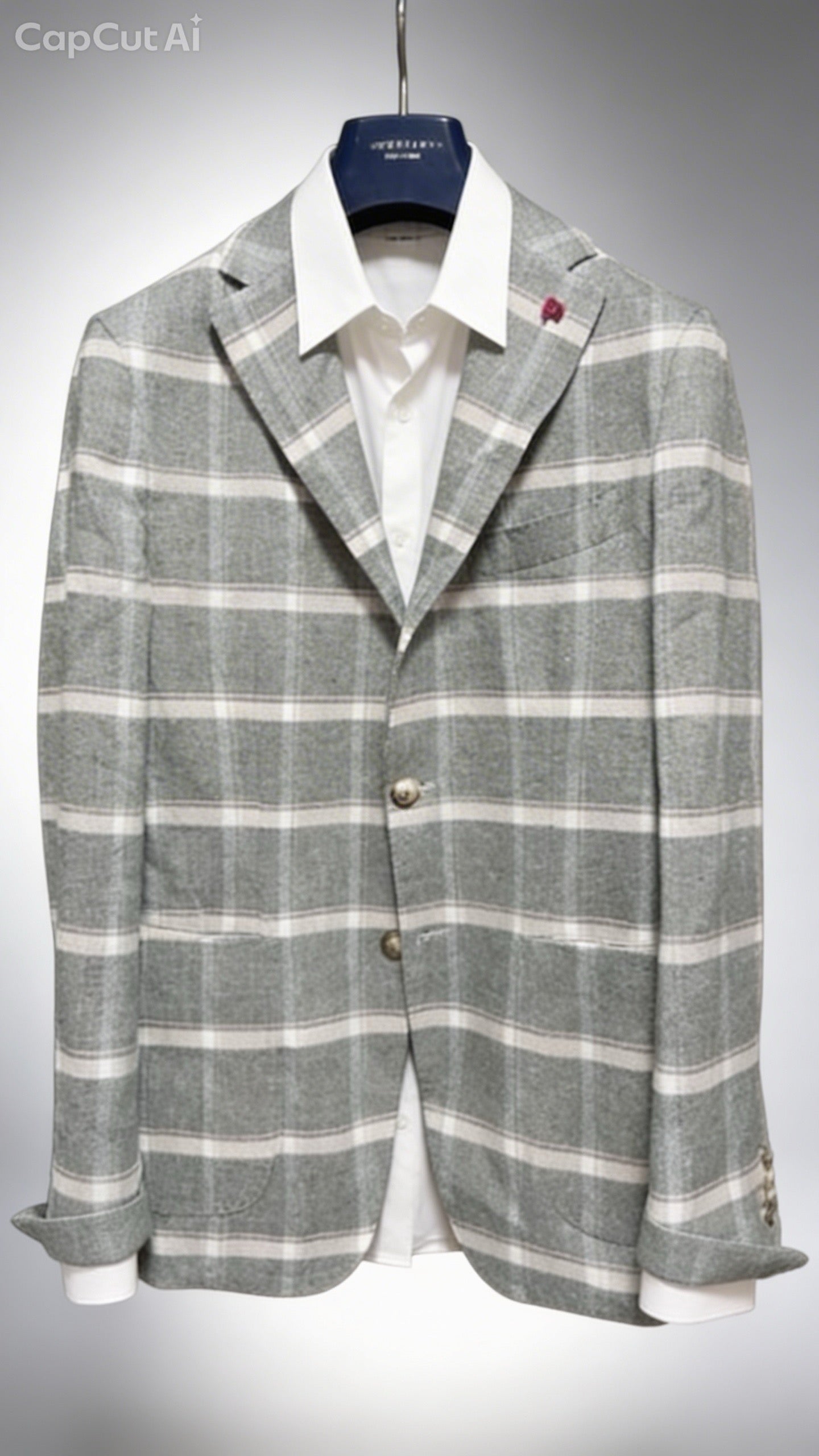 JERRY KEY - Corniola Sports Coat in Green Check