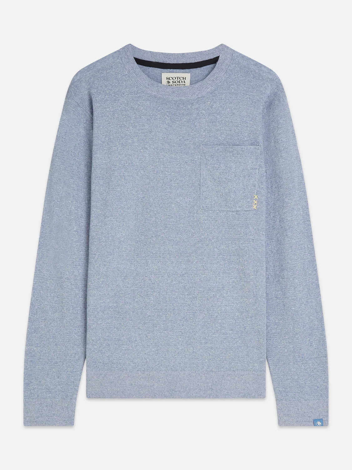 SCOTCH & SODA - Linen Blend Melange Regular Fit Pullover