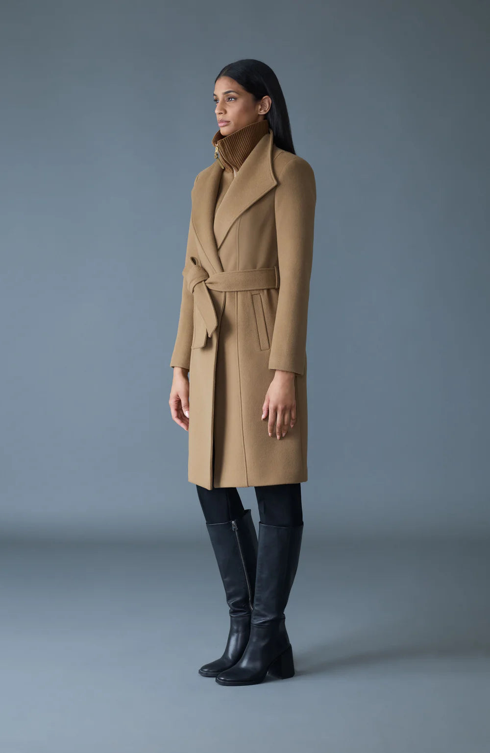 MACKAGE - NORITA 2-in-1 double face wool coat with sash