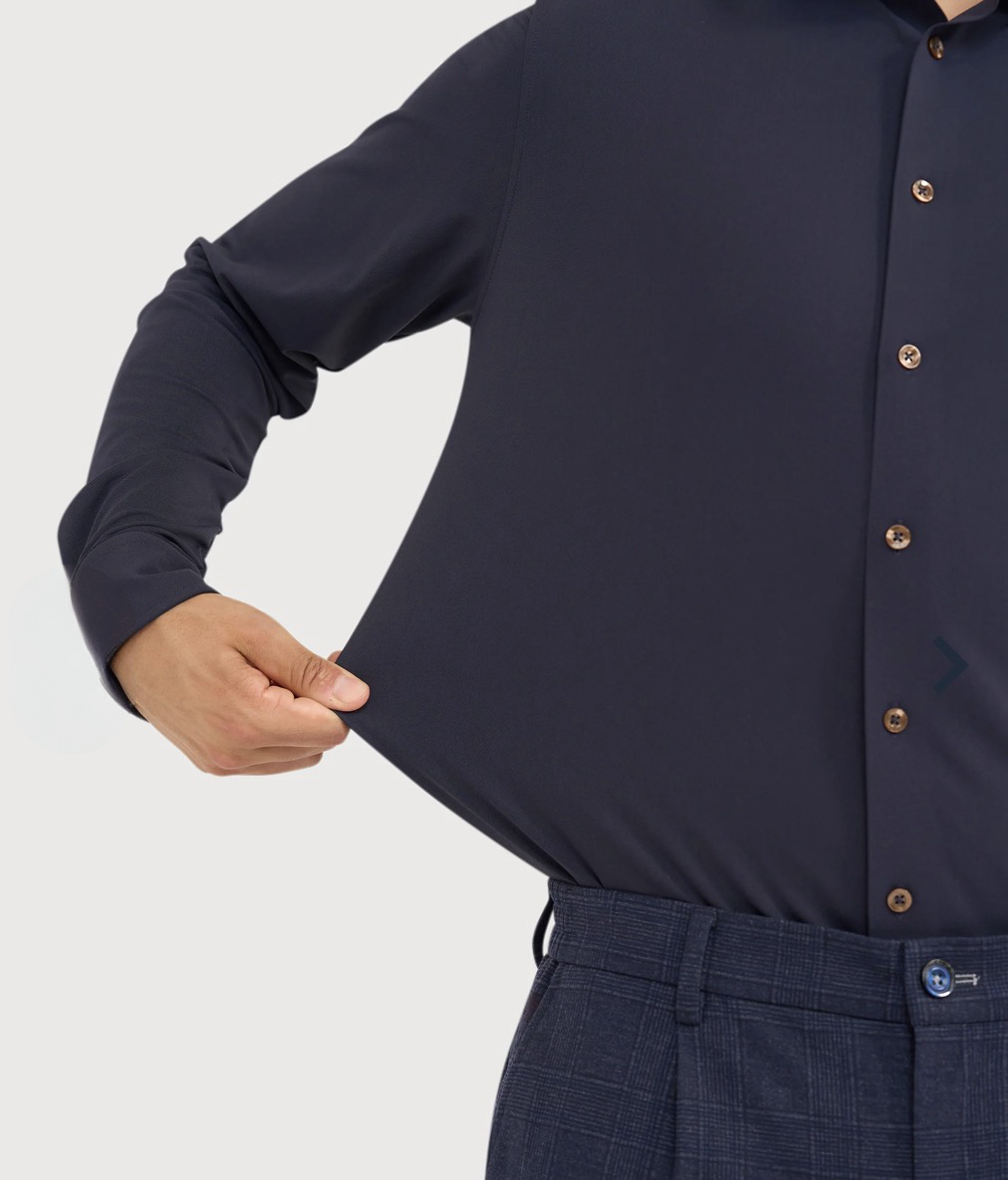 BLUE INDUSTRY - Oxford Lounge Jersey Shirt in Navy