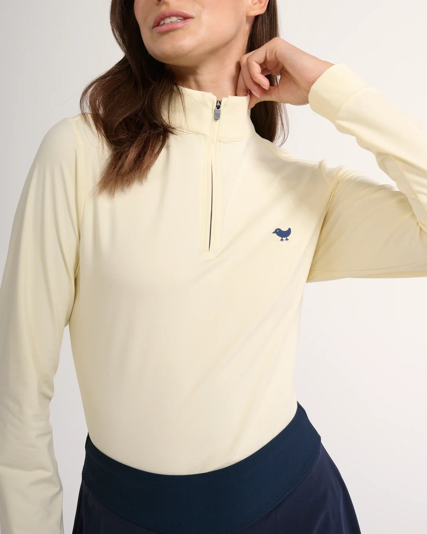 Bad Birdie - Pear Sorbet Quarter Zip