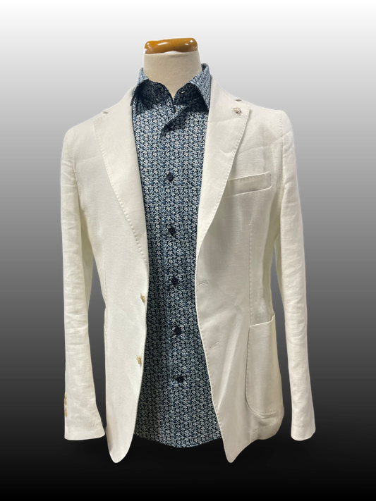 JERRY KEY - Patch Pocket Blazer in Off-White