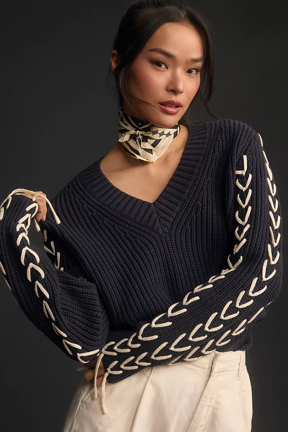 Scotch & Soda - Laced Up Sleeve Pullover