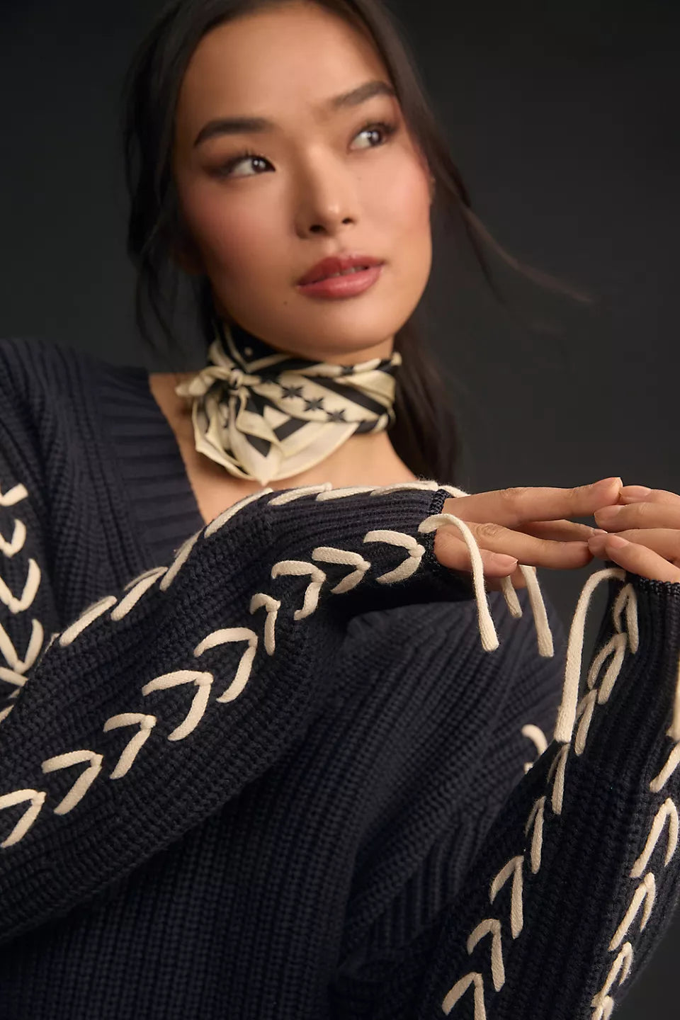 Scotch & Soda - Laced Up Sleeve Pullover