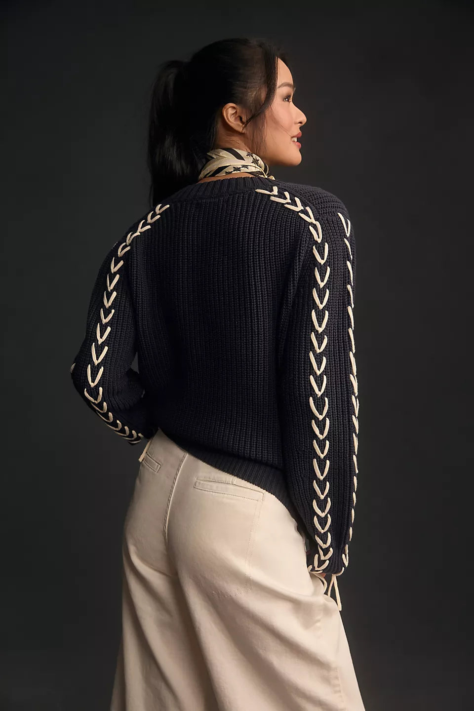 Scotch & Soda - Laced Up Sleeve Pullover