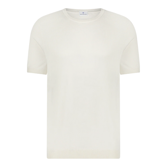 BLUE INDUSTRY - Luxe Knit T-Shirt in Off-White
