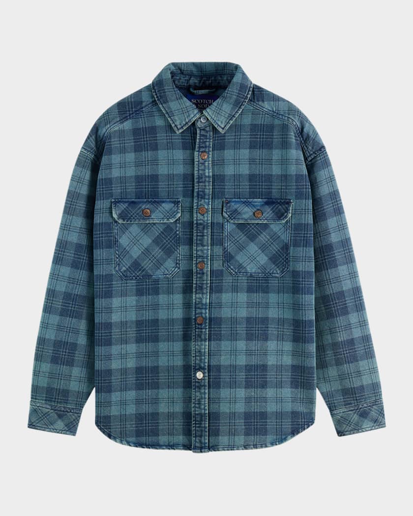 SCOTCH & SODA - Washed Check Denim Overshirt