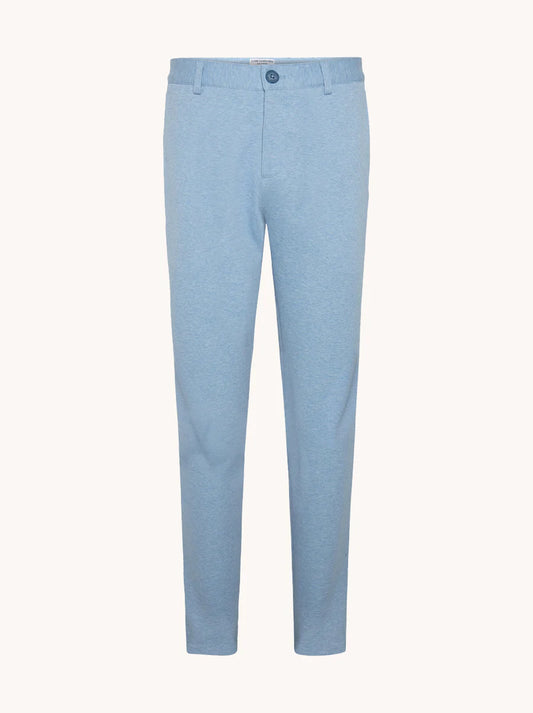 A FISH NAMED FRED - Melange Pique Pants in Light Blue