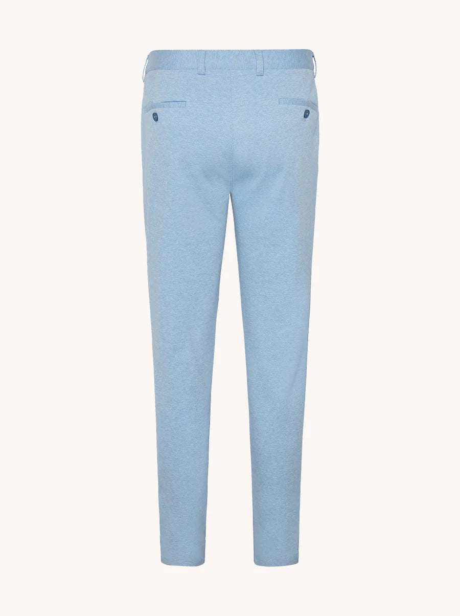 A FISH NAMED FRED - Melange Pique Pants in Light Blue