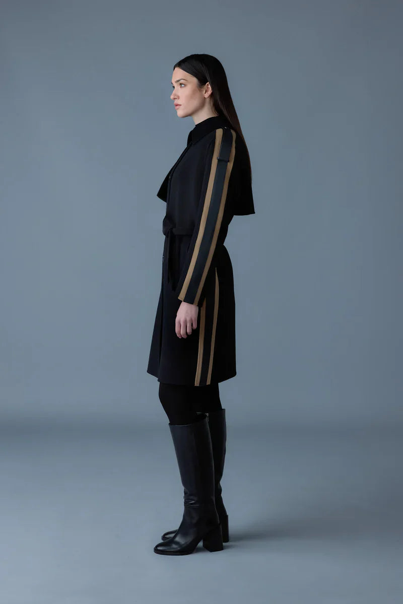 MACKAGE - Aliza Double-Faced Wool Striped Coat