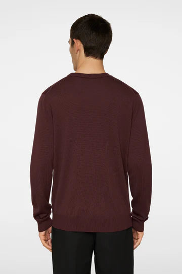 J.LINDEBERG - Keane Merino Crew Neck in Huckleberry
