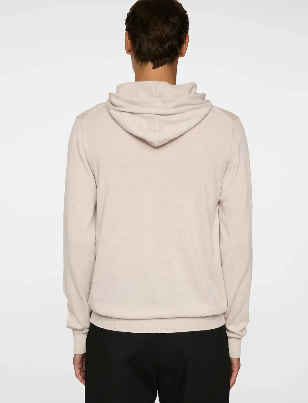 J.LINDEBERG - Karl Merino Hoodie in Moonbean Melange