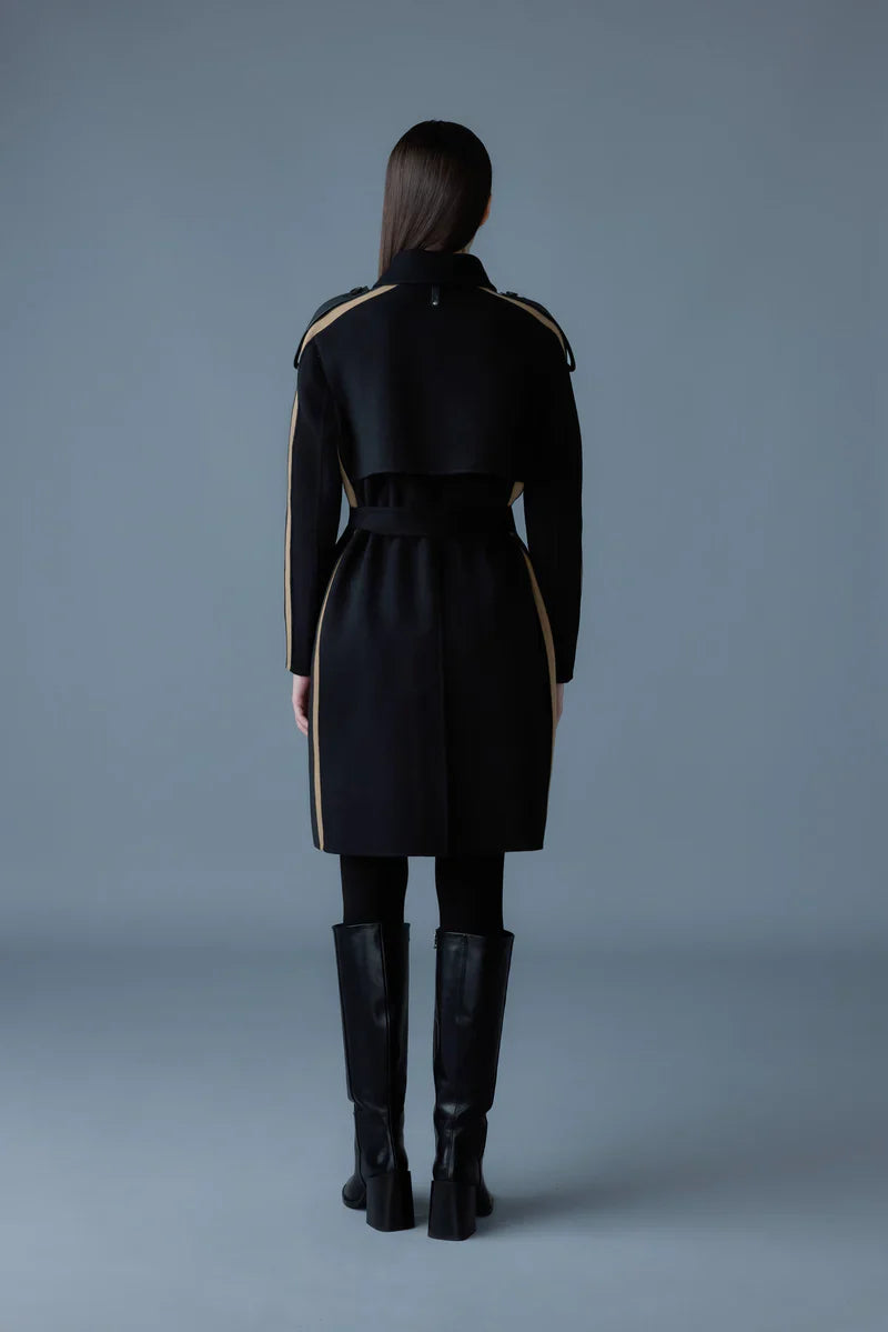MACKAGE - Aliza Double-Faced Wool Striped Coat