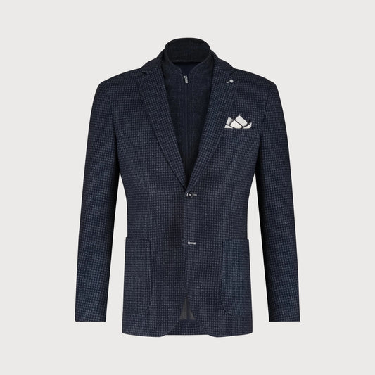 BLUE INDUSTRY - Check Blazer with Removable Inlay