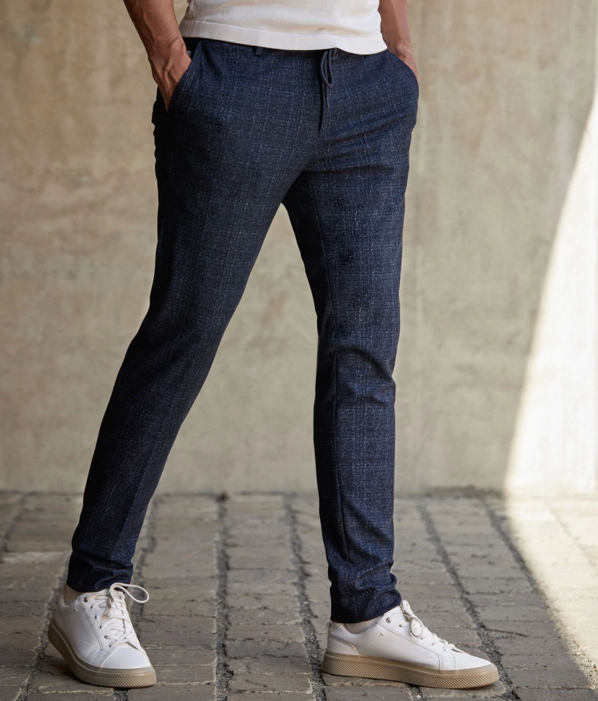 BLUE INDUSTRY - Jake Check Pant in Navy