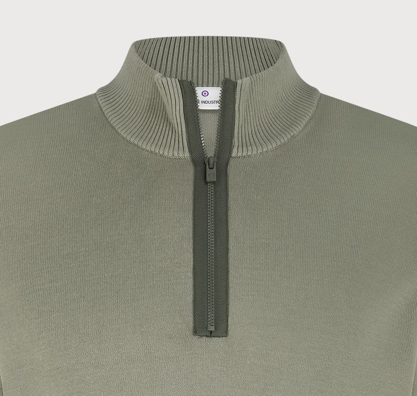 BLUE INDUSTRY - Half Zip Pullover in Khaki