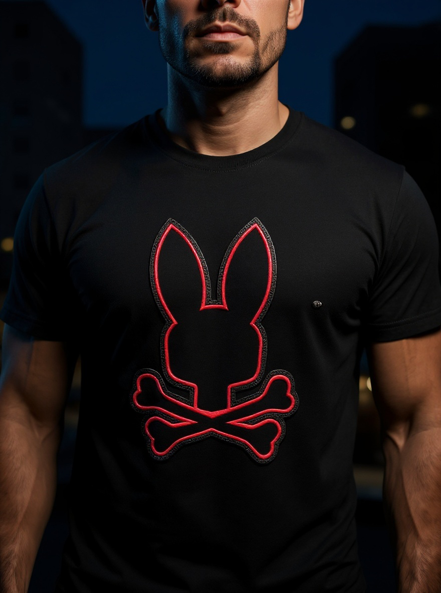 PSYCHO BUNNY - Sayer Graphic Tee in Black
