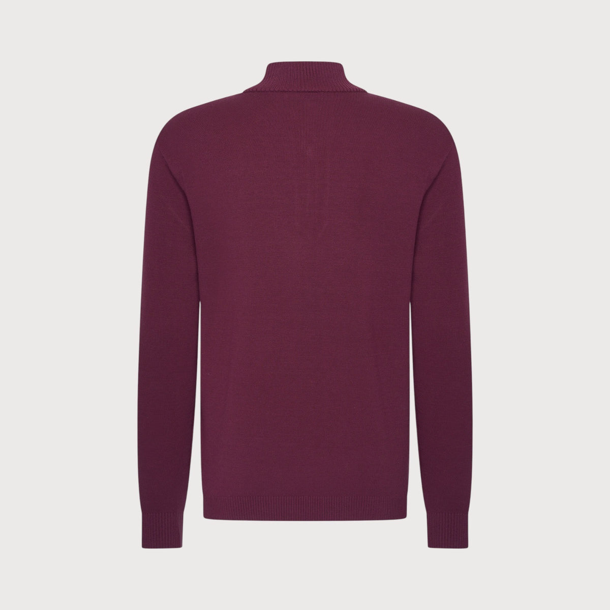 BLUE INDUSTRY - 3/4 Zip Knit Sweater - Wine