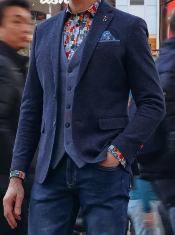 A Fish Named Fred - Blazer Pique - Cobalt