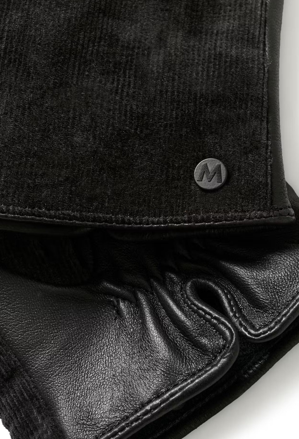 MATINIQUE - Cord Gloves - Black Leather