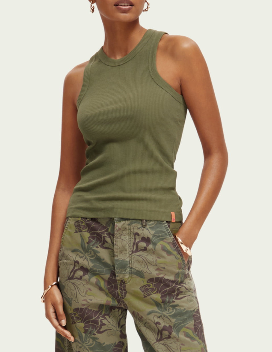 Scotch & Soda - Organic cotton racerback tank top