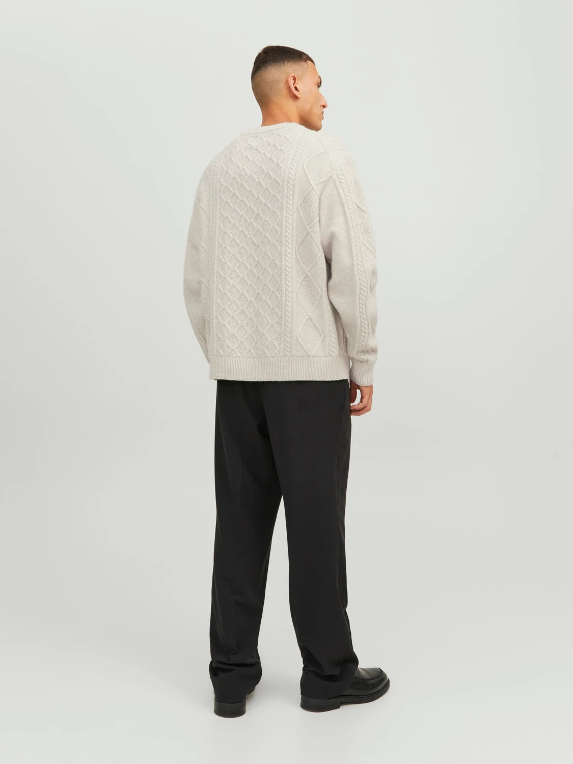 JACK & JONES - Villeray Cable Knit Crew Neck Sweater