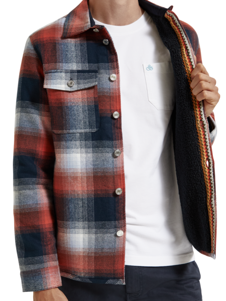 SCOTCH & SODA - Teddy Lined Checked Overshirt