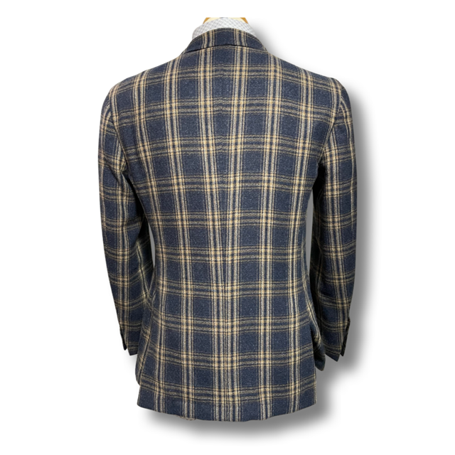 JERRY KEY - Bold Plaid Patch Pocket Peak Lapel Blazer