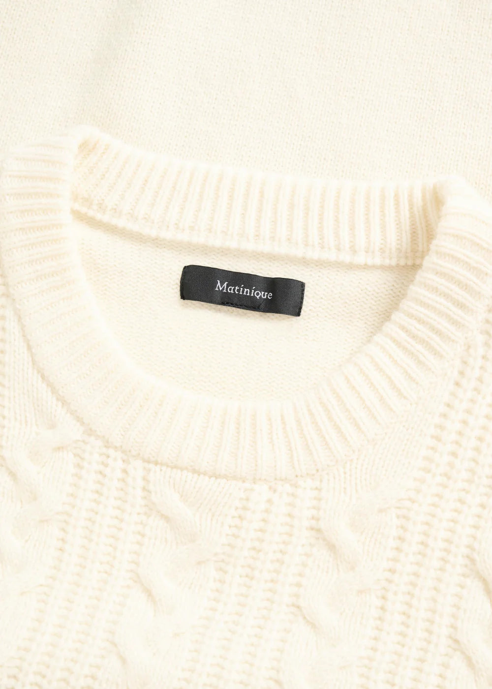 MATINIQUE - Triton Knit Crewneck - Off White