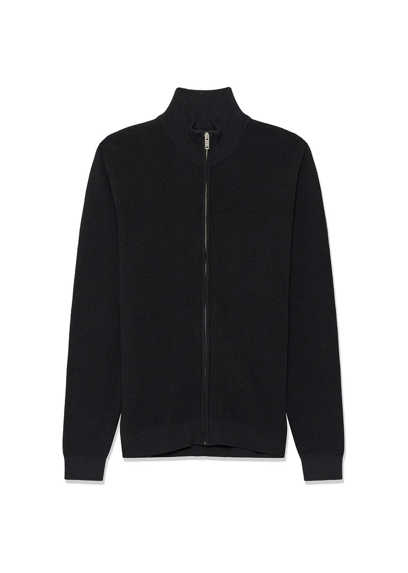 MATINIQUE - Lagoon Full Zip Knit Cardigan in Black