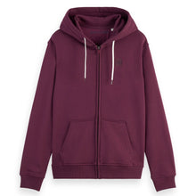 Load image into Gallery viewer, SCOTCH &amp; SODA - Essential Logo Badge Zip Hoodie in Dark Grape
