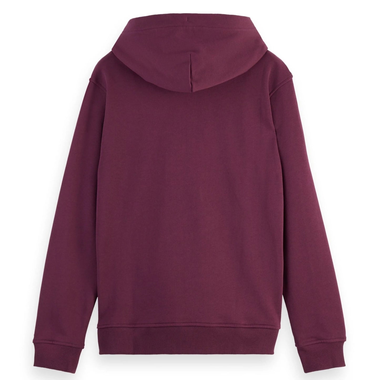 SCOTCH & SODA - Essential Logo Badge Zip Hoodie in Dark Grape