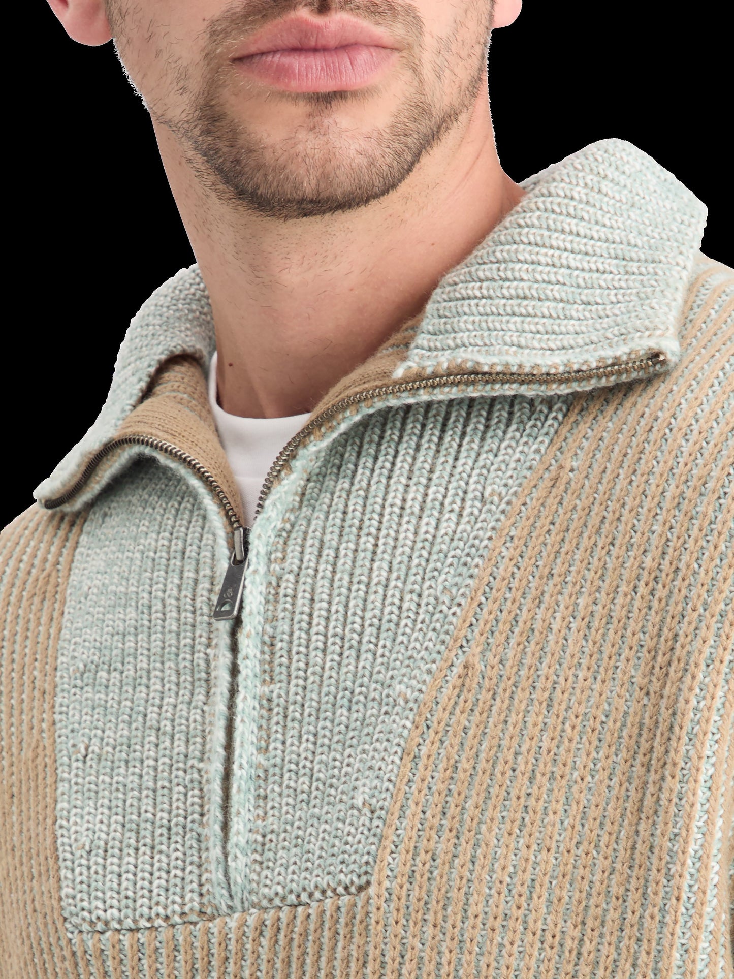 SCOTCH & SODA - Zip Troyer Alpaca Wool Blend Sweater