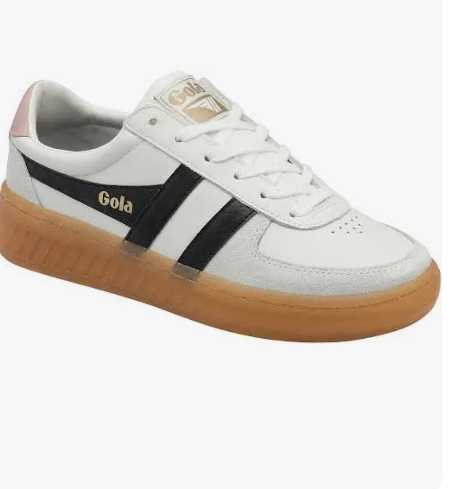 Gola- Grandslam Elite White/Black/Chalk, Pink/Gum