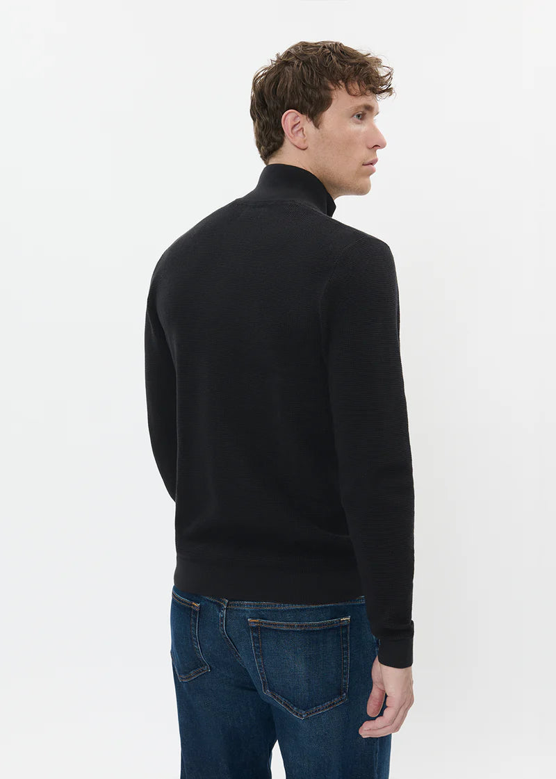 MATINIQUE - Lagoon Full Zip Knit Cardigan in Black