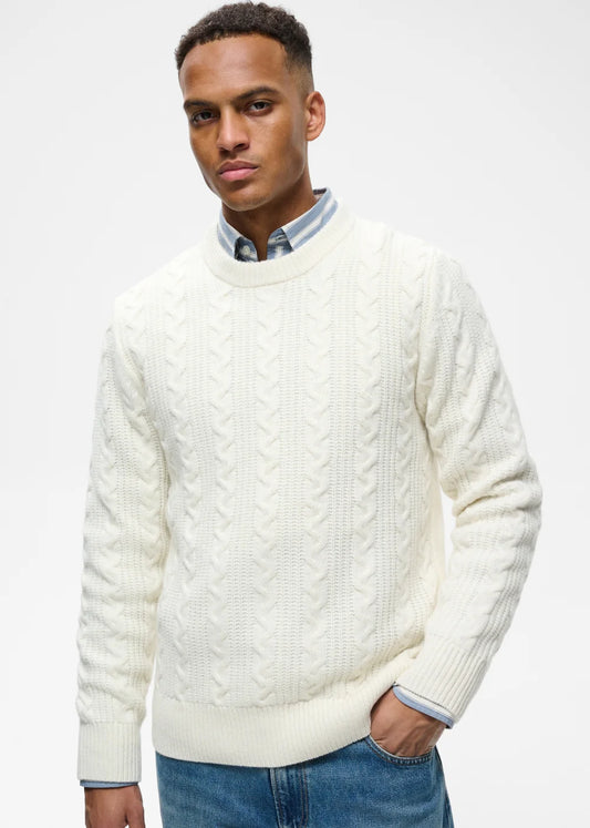 MATINIQUE - Triton Knit Crewneck - Off White