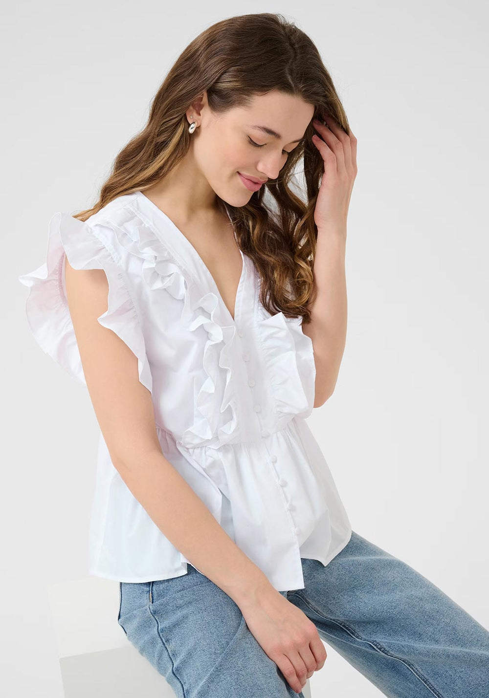 Kaffe - Gerid Flounce Top