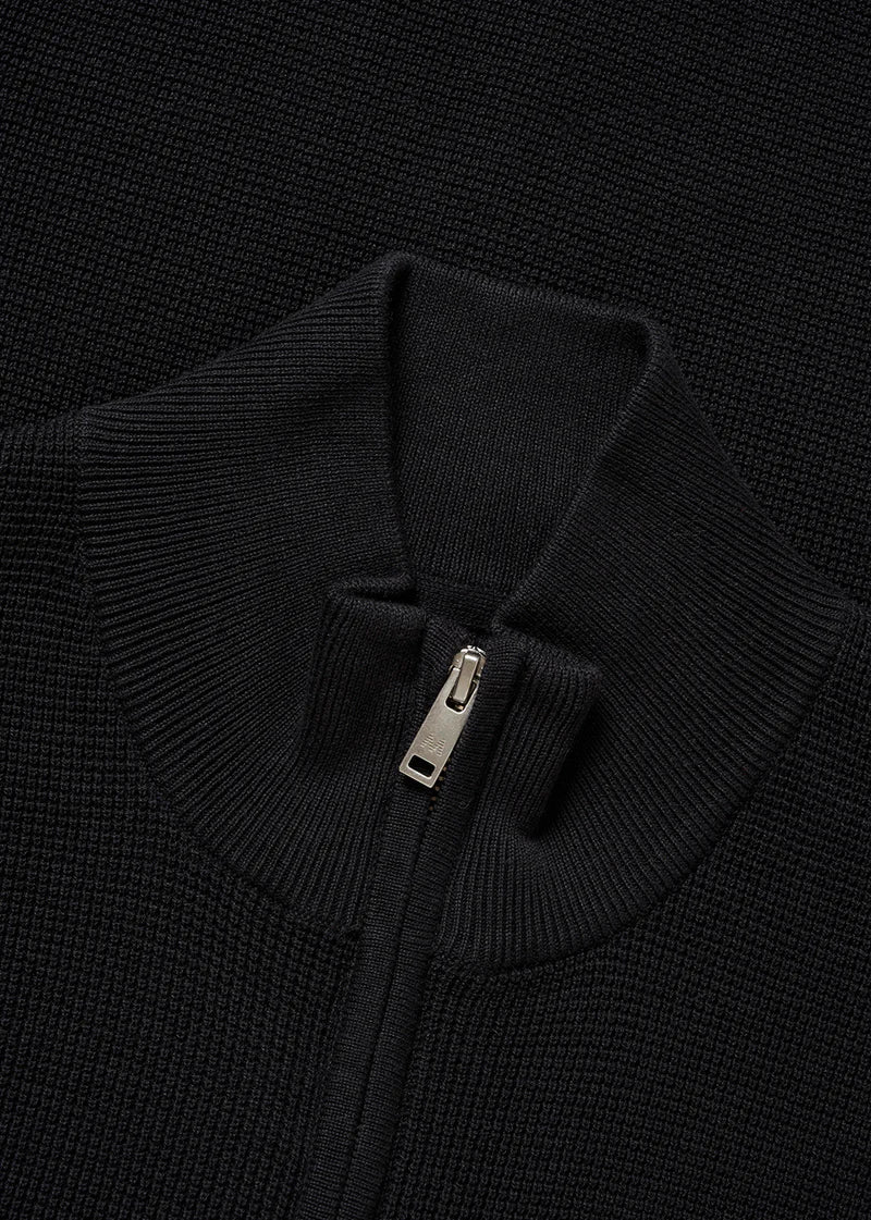 MATINIQUE - Lagoon Full Zip Knit Cardigan in Black