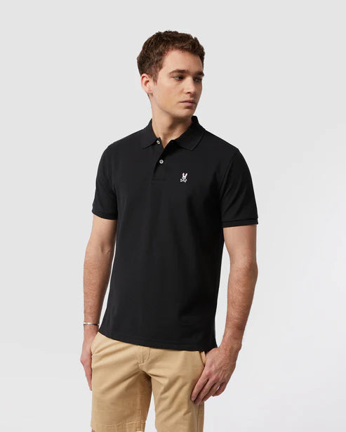 PSYCHO BUNNY - Classic Polo in Black