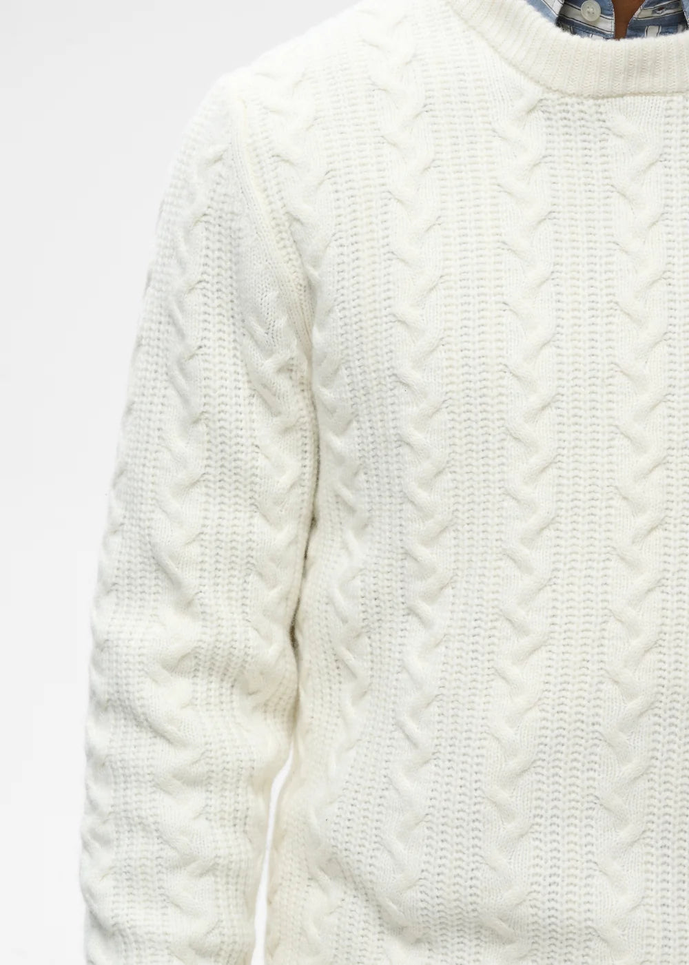 MATINIQUE - Triton Knit Crewneck - Off White