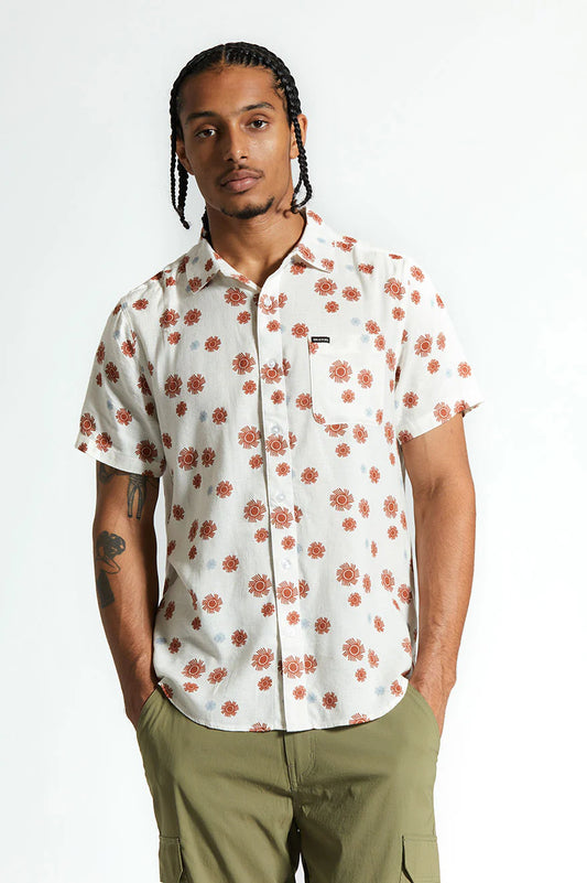 BRIXTON - Charter Slub Short Sleeve in Off White Sol