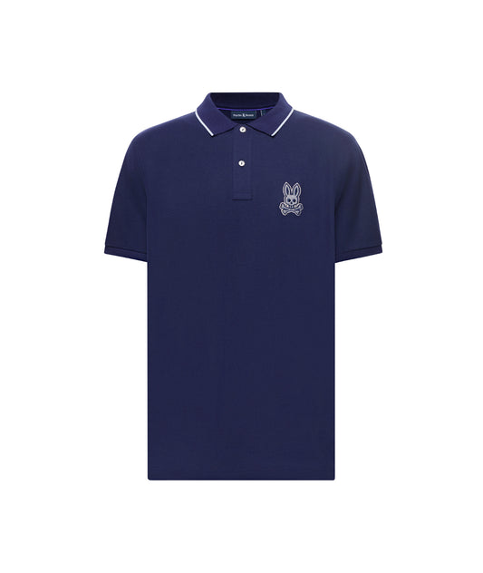 PSYCHO BUNNY - Marlo Bunny Pique Polo in Evening Blue