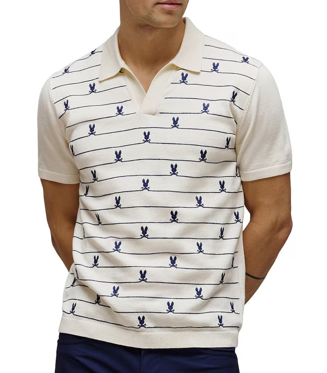 PSYCHO BUNNY - Marvin Johnny Collar Polo