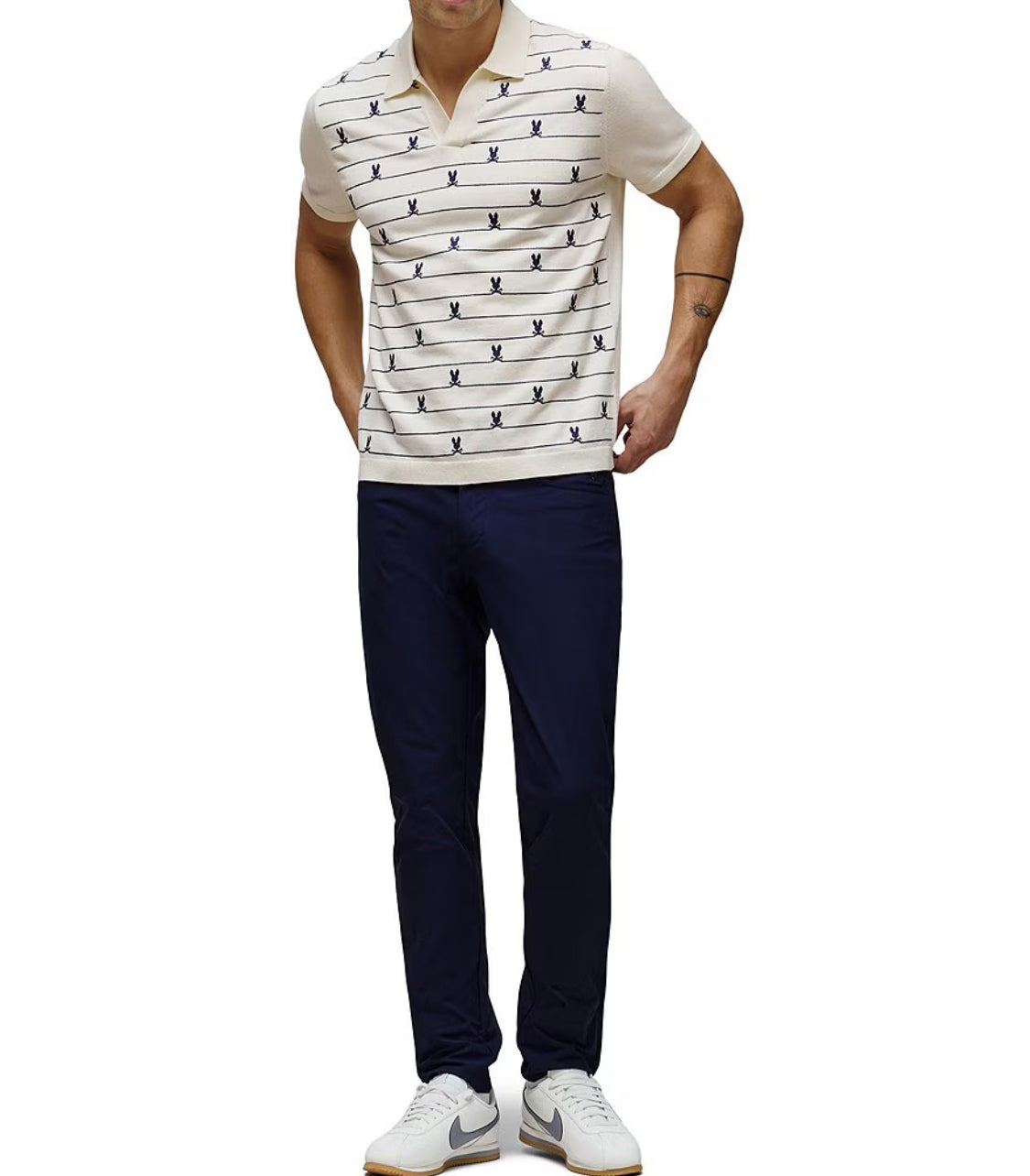 PSYCHO BUNNY - Marvin Johnny Collar Polo