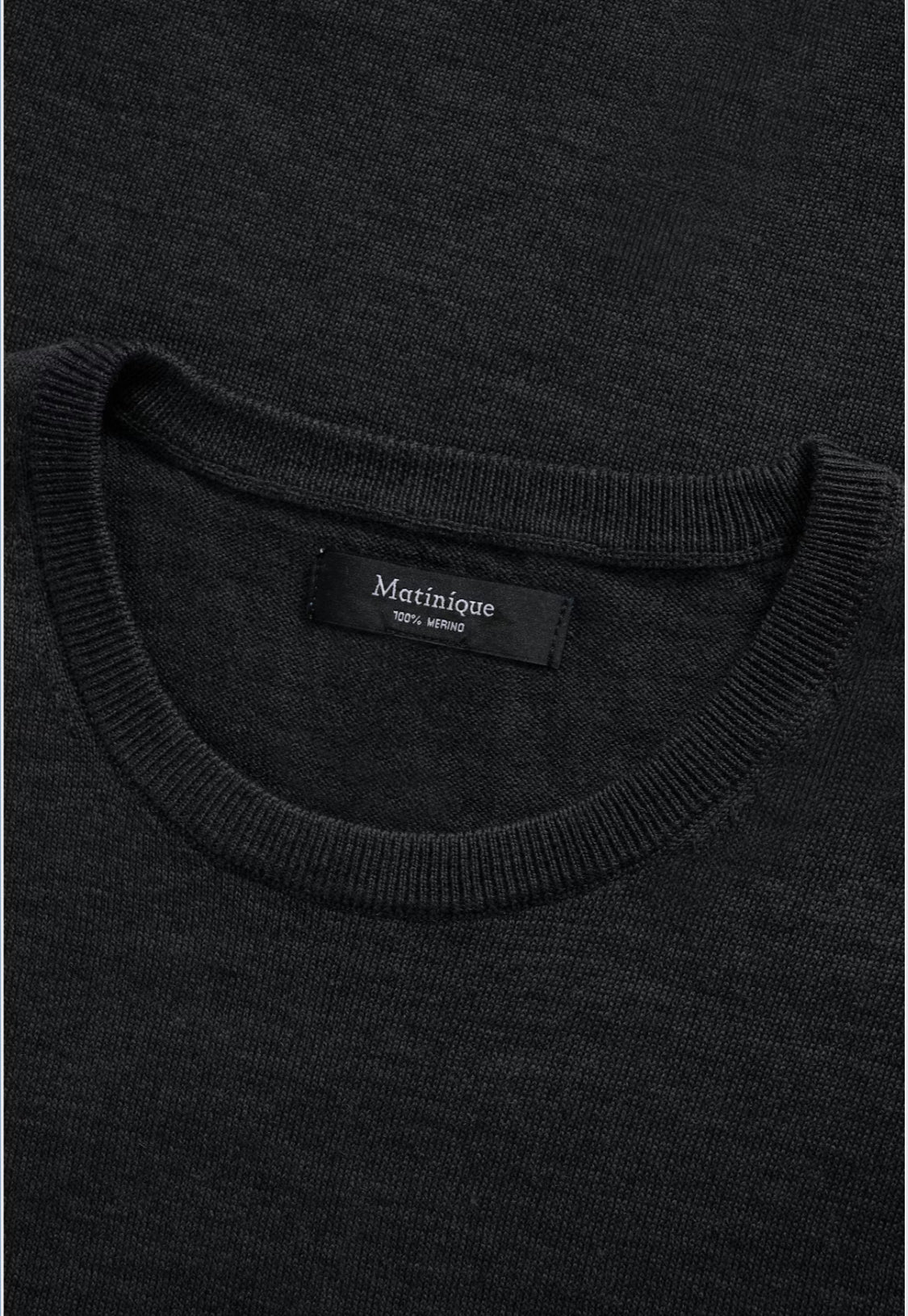 MATINIQUE - Margrate Merino Pullover in Dark Grey Melange