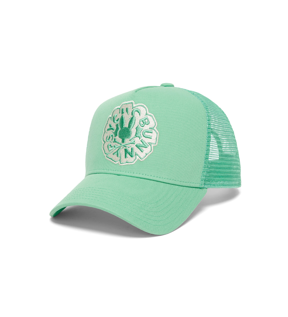 PSYCHO BUNNY - Toby Trucker Cap in Light Grass Green