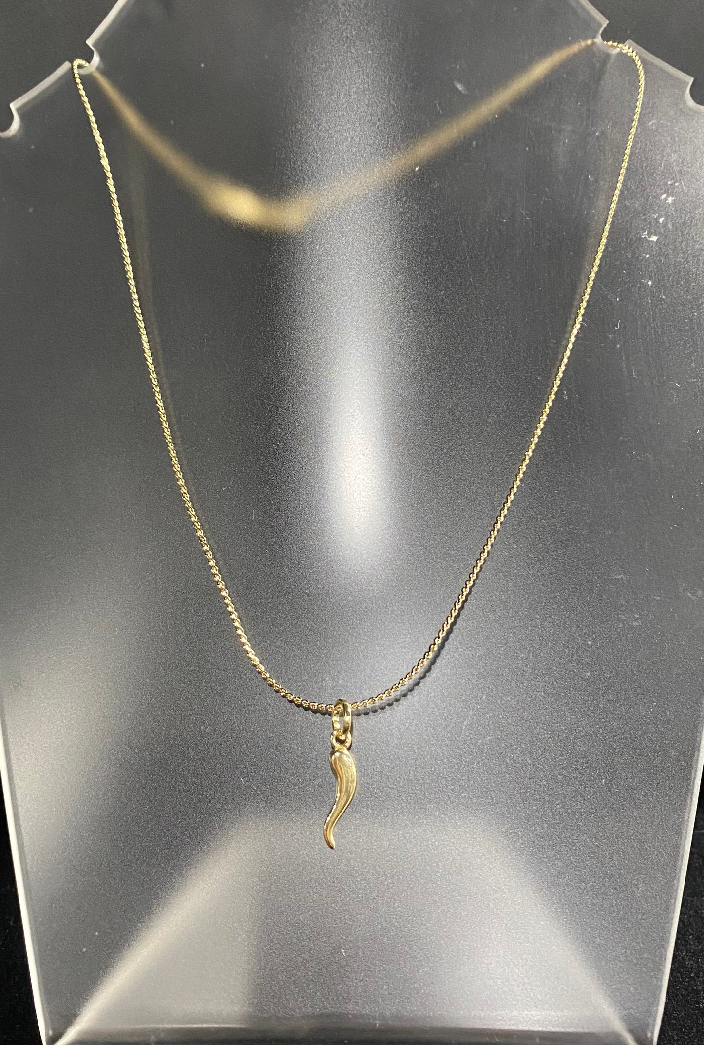 18K Gold Filled - Good Luck Horn Necklace