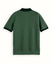 Load image into Gallery viewer, SCOTCH &amp; SODA - Structured Knitted Polo in Sage Green
