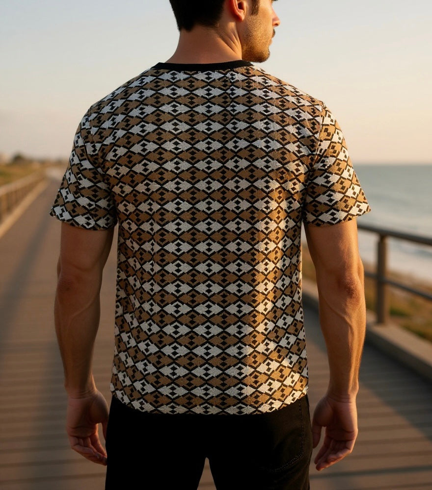 SCOTCH & SODA - Relaxed Fit Jacquard T-Shirt